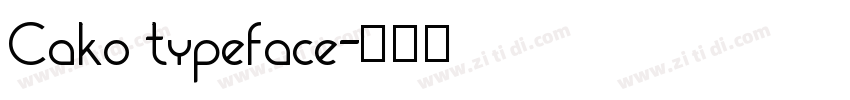 Cako typeface字体转换